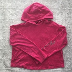 Juicy Couture Velour Hoodie Crop Pullover Size M